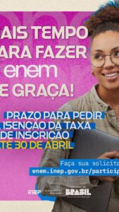 Isenção da taxa do Enem 2026:&hellip;