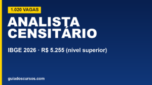 IBGE: 1.020 vagas de Analista Censitário&hellip;