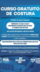 Curso de Costura no SENAI: vagas&hellip;
