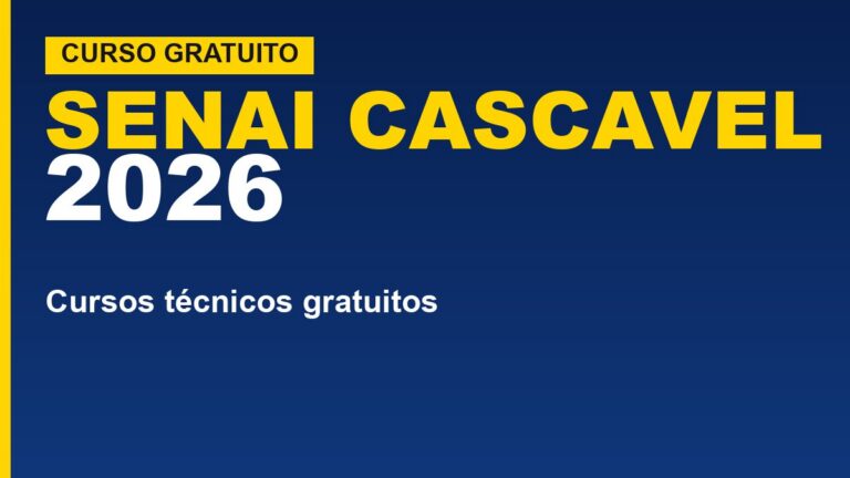SENAI Cascavel (PR) 2026: cursos técnicos&hellip;