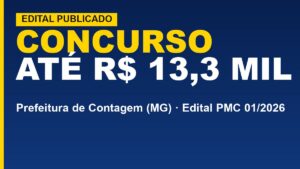Prefeitura de Contagem abre concurso: mais&hellip;