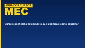 Curso reconhecido pelo MEC: o que&hellip;