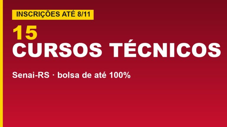 Senai-RS: bolsa de até 100% em&hellip;